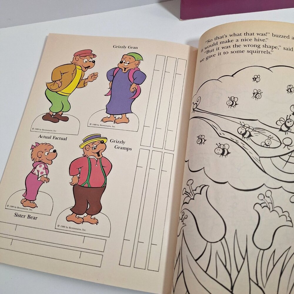 Berenstain Bears Mini-Boxes To Color Bigpaw Punch-Out Finish Picture Vintage - Picture 10 of 15